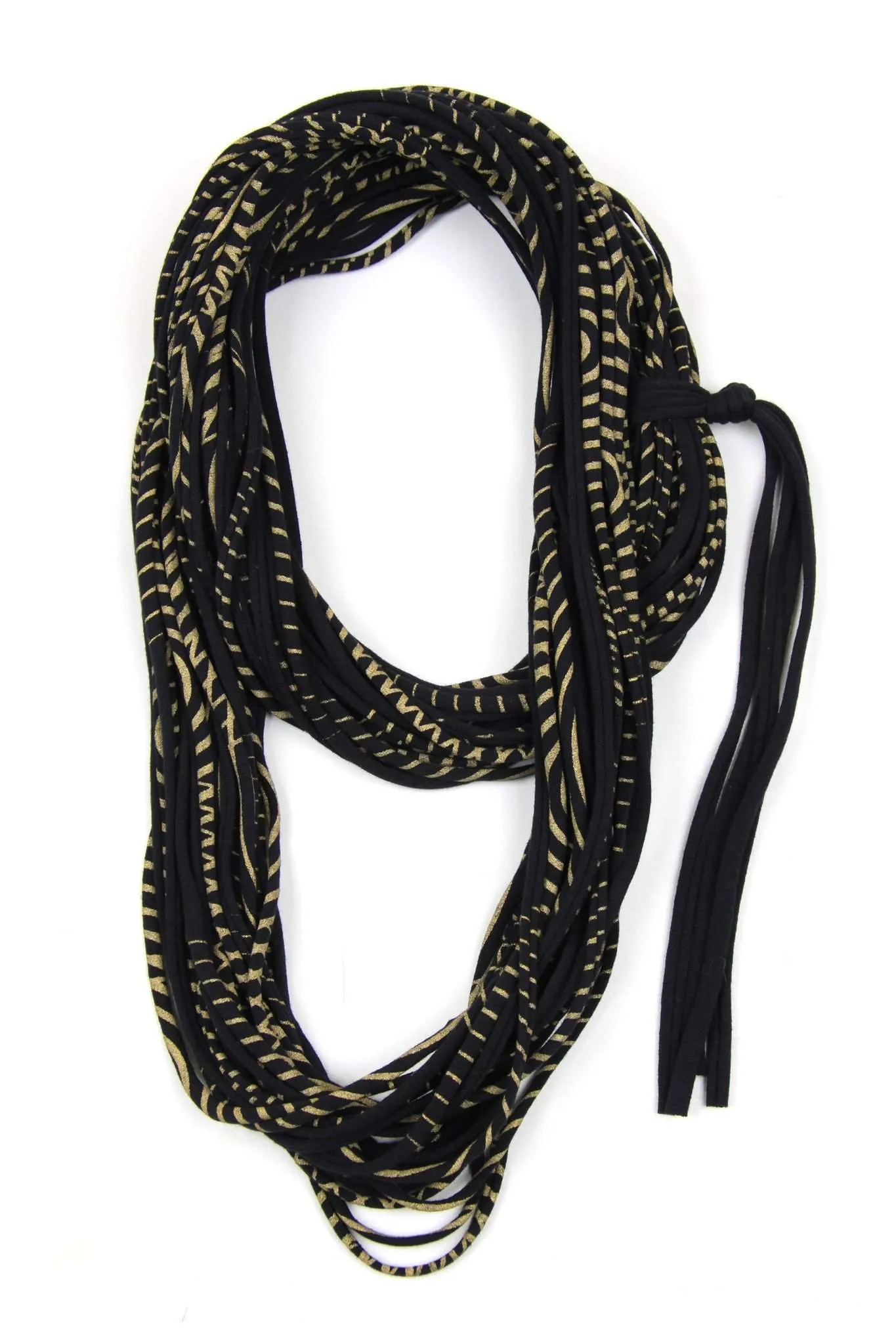 Necklush Infinity Scarf / Black & Gold / Unisex