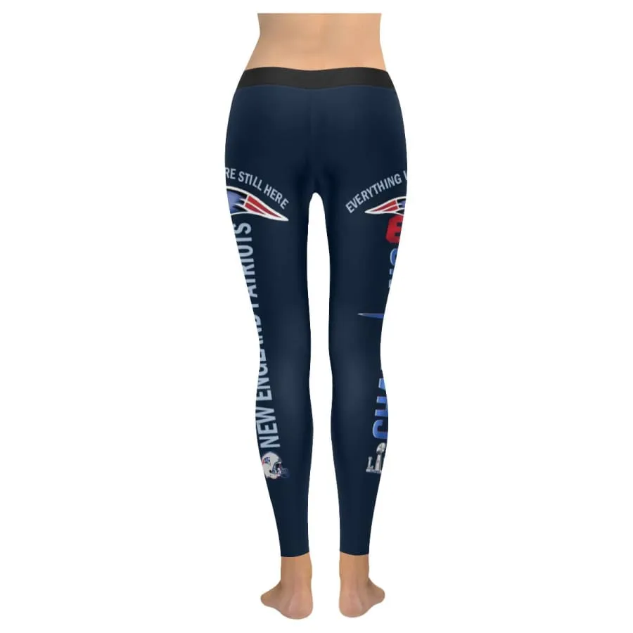 New England Patriots Super Bowl 6X Champs Leggings Navy Blue Black