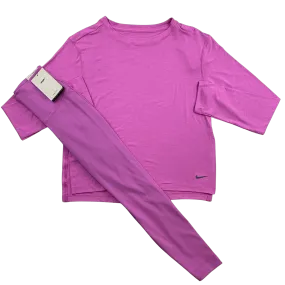 Nike Women’s Long Sleeve T Shirt Leggings Set - Pink