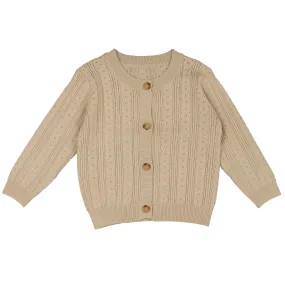 Noma Pointelle Cardigan- Sand