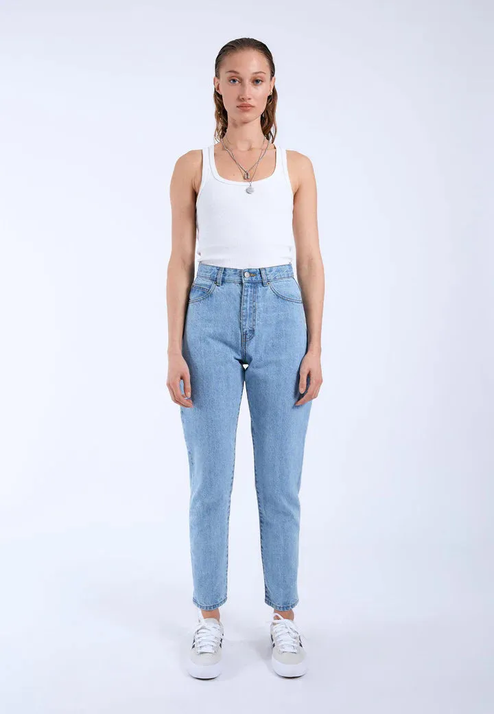 Nora Empress High Waisted Mom Jeans (Light Blue)