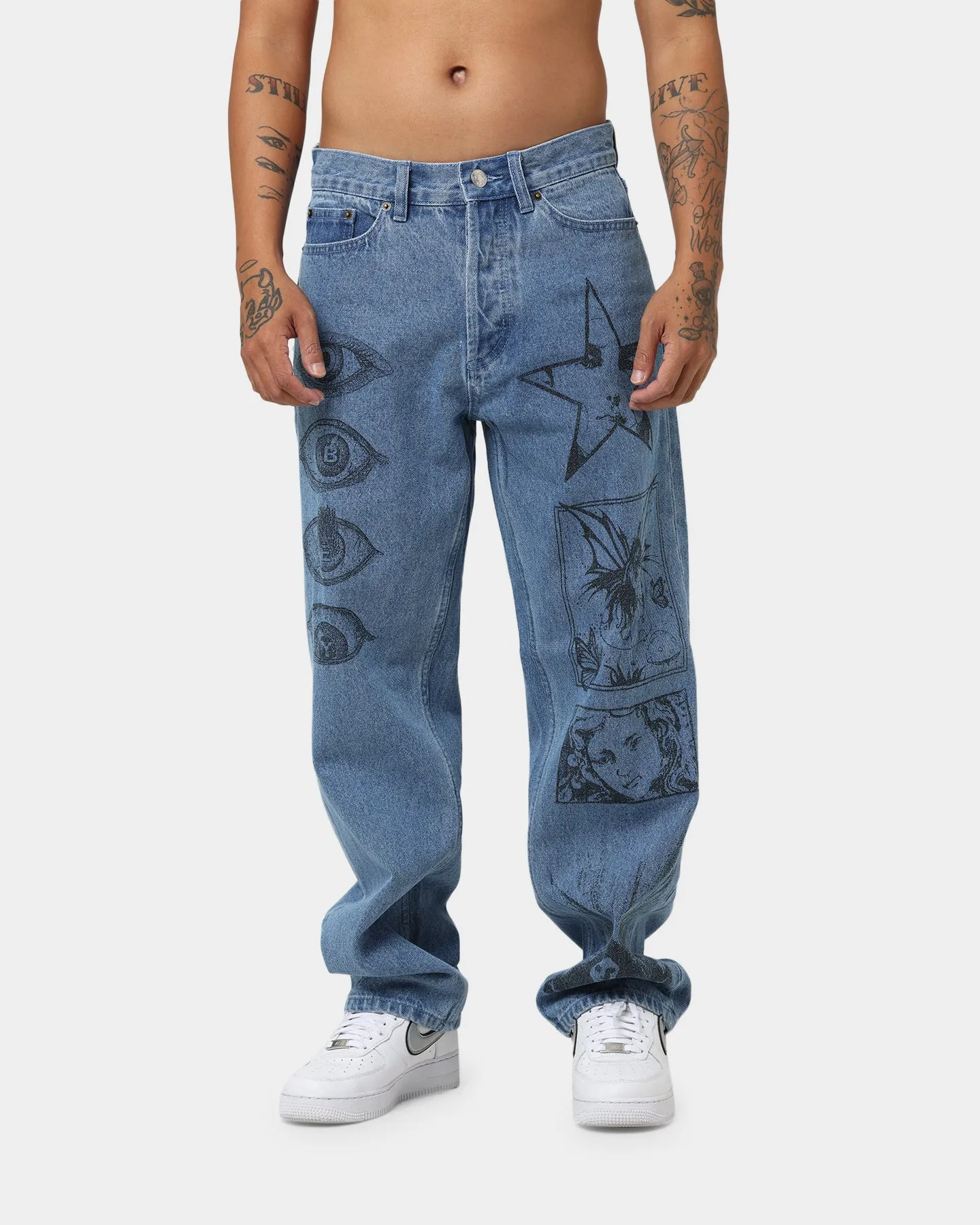 Obey Hard Work Dreams Denim Jeans Light Indigo