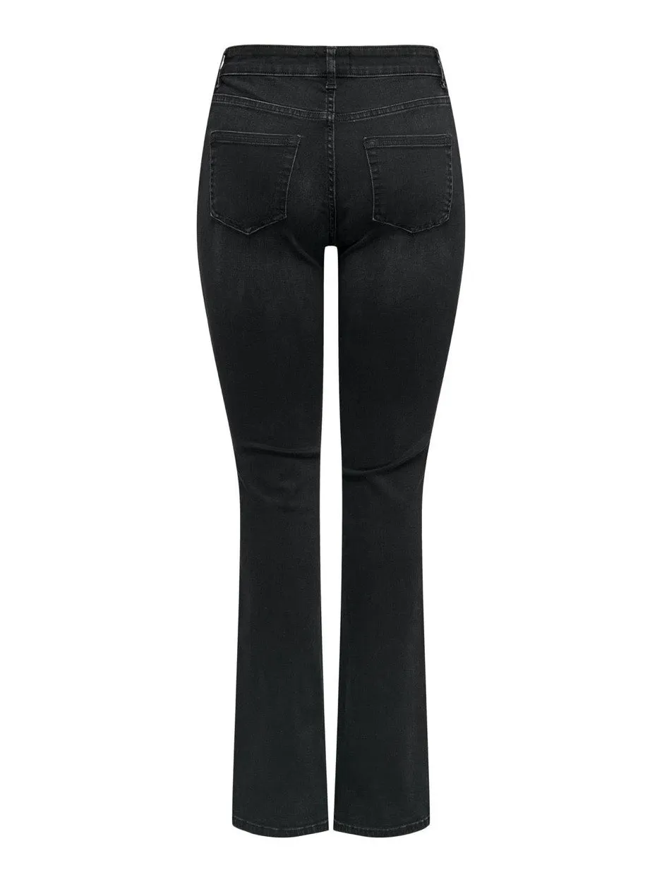 Onlblush Mid Flared Dnm Ta - Black Denim