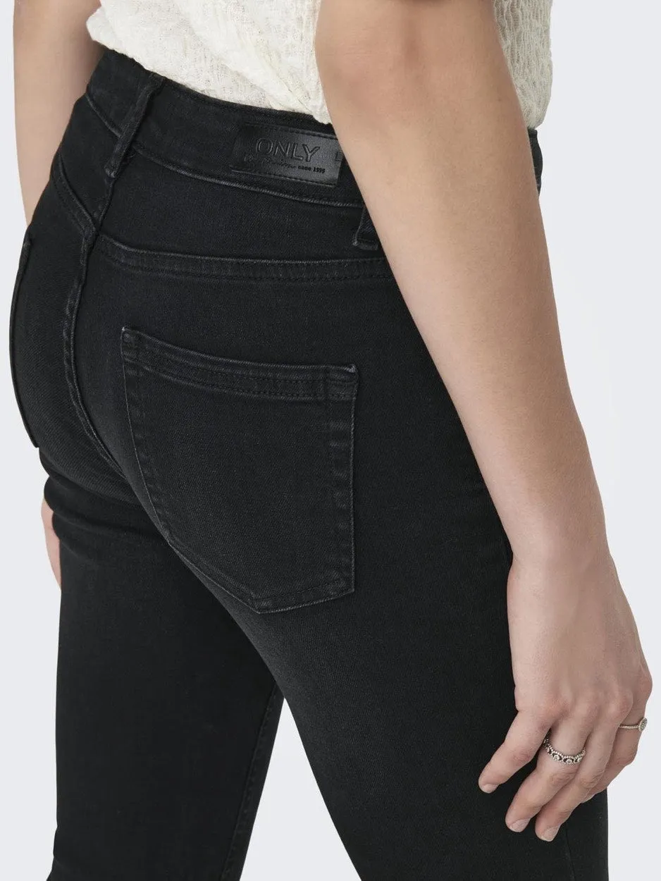 Onlblush Mid Flared Dnm Ta - Black Denim