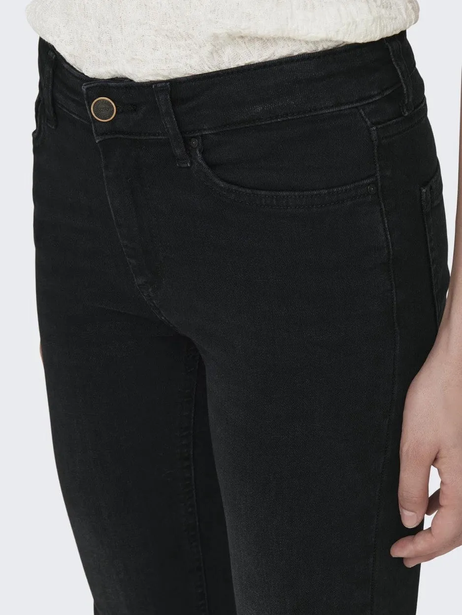 Onlblush Mid Flared Dnm Ta - Black Denim