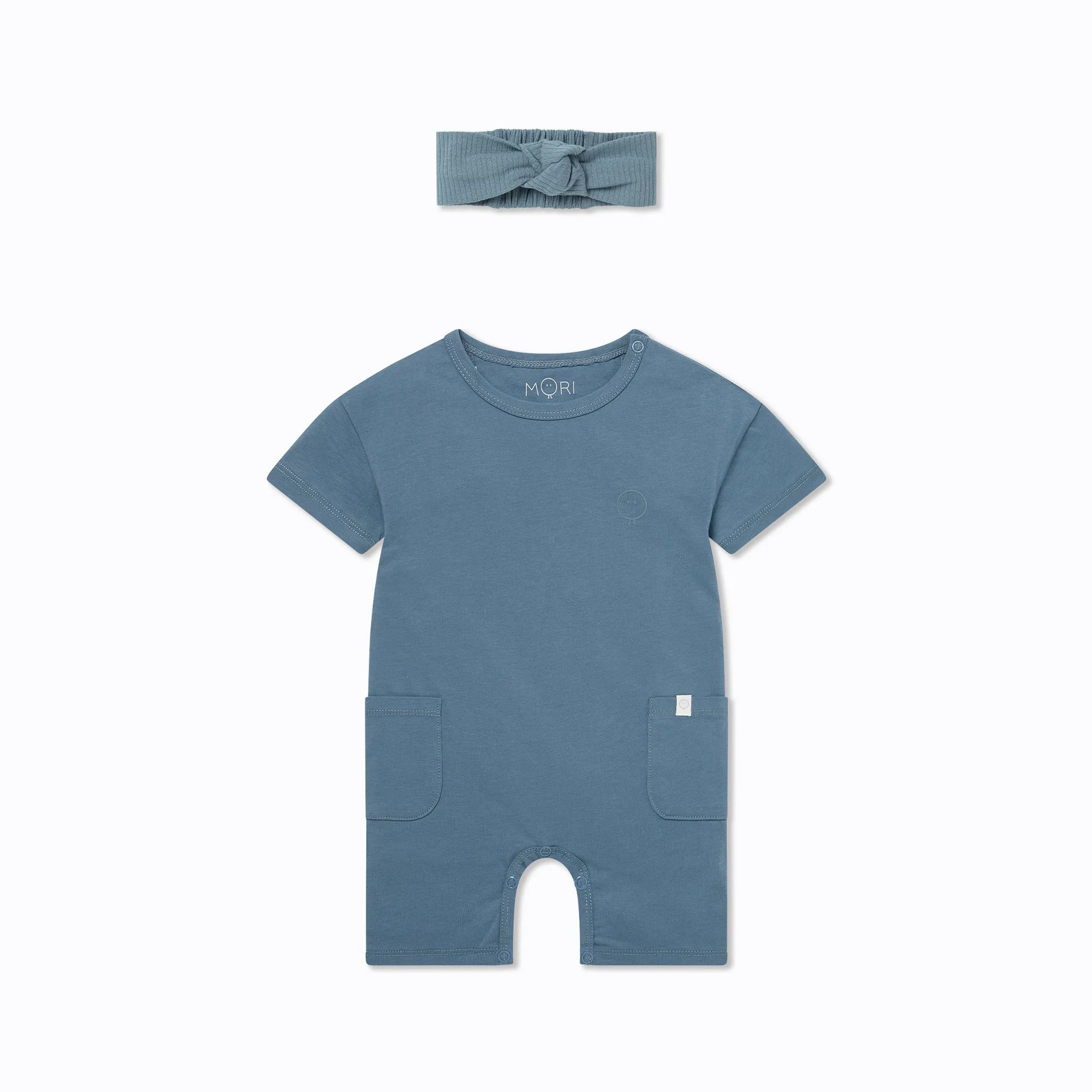 Organic Cotton Oversized Romper & Headband Set