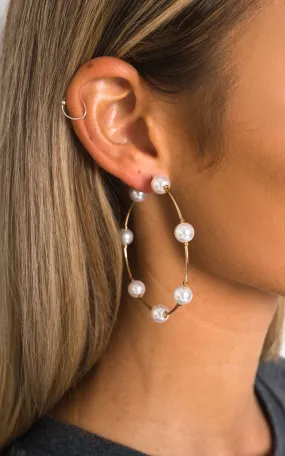 Pearl Hoop Earrings