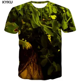 Plant T shirts Men Green Tshirts Casual Animal Tshirts Novelty Halloween Tshirt Printed