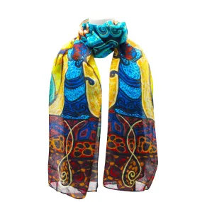 "Strong Earth Woman" Scarf by Métis artist, Leah Dorion