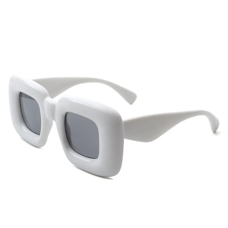 Rayne - Oversized Chunky Square Thick Frame Sunglasses