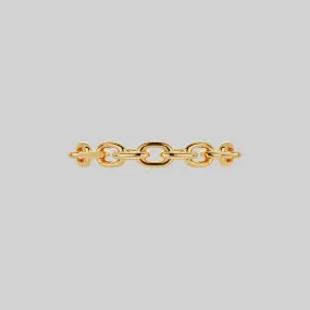 RESOLUTE. Single Chunky Chain Ring - Gold