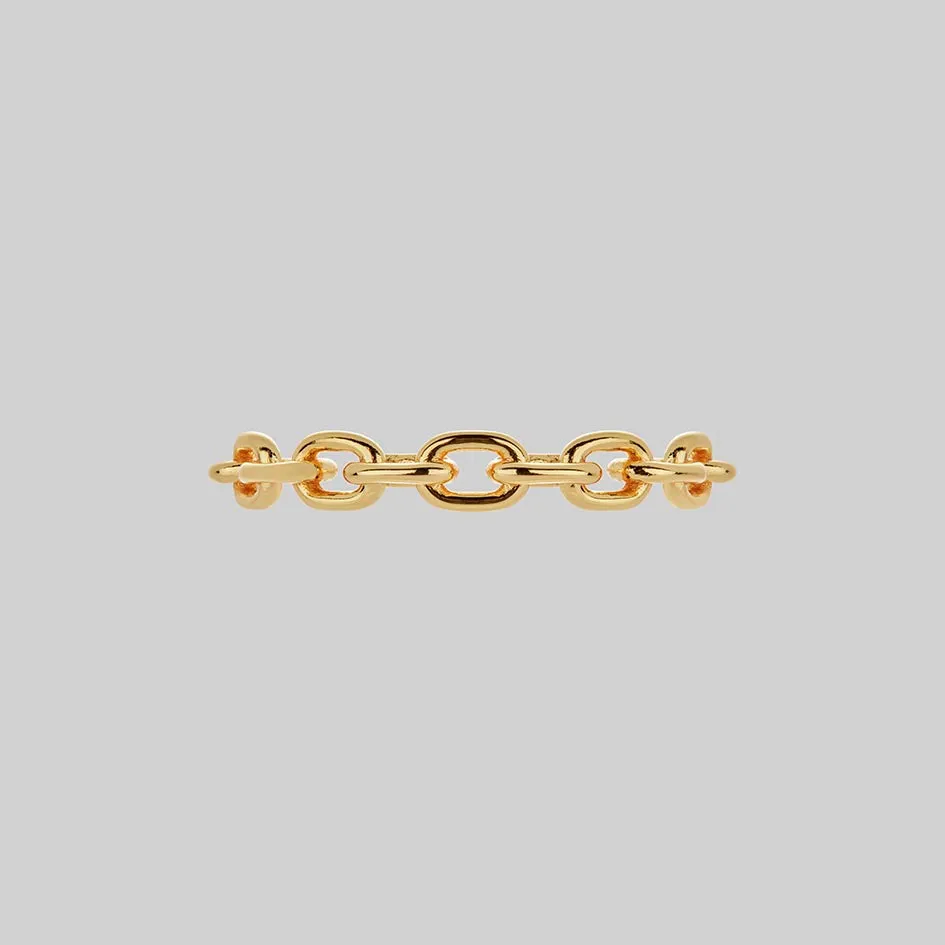 RESOLUTE. Single Chunky Chain Ring - Gold