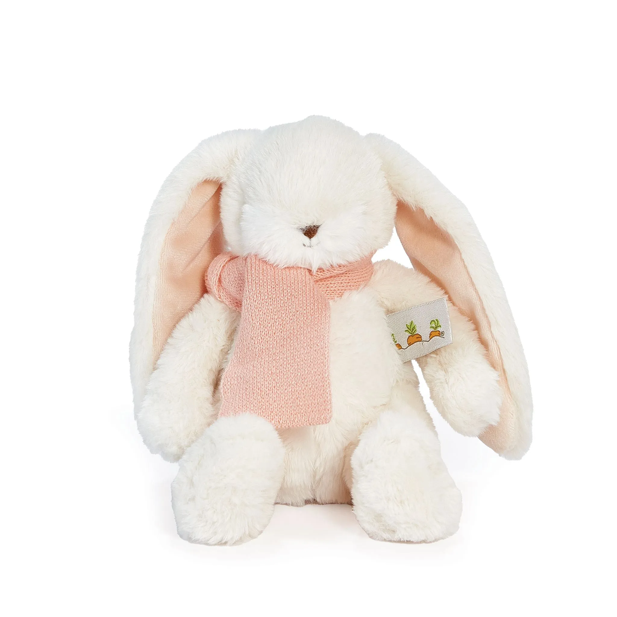 RETIRED - Holiday Wee Nibble Cream Bunny - Pink Scarf