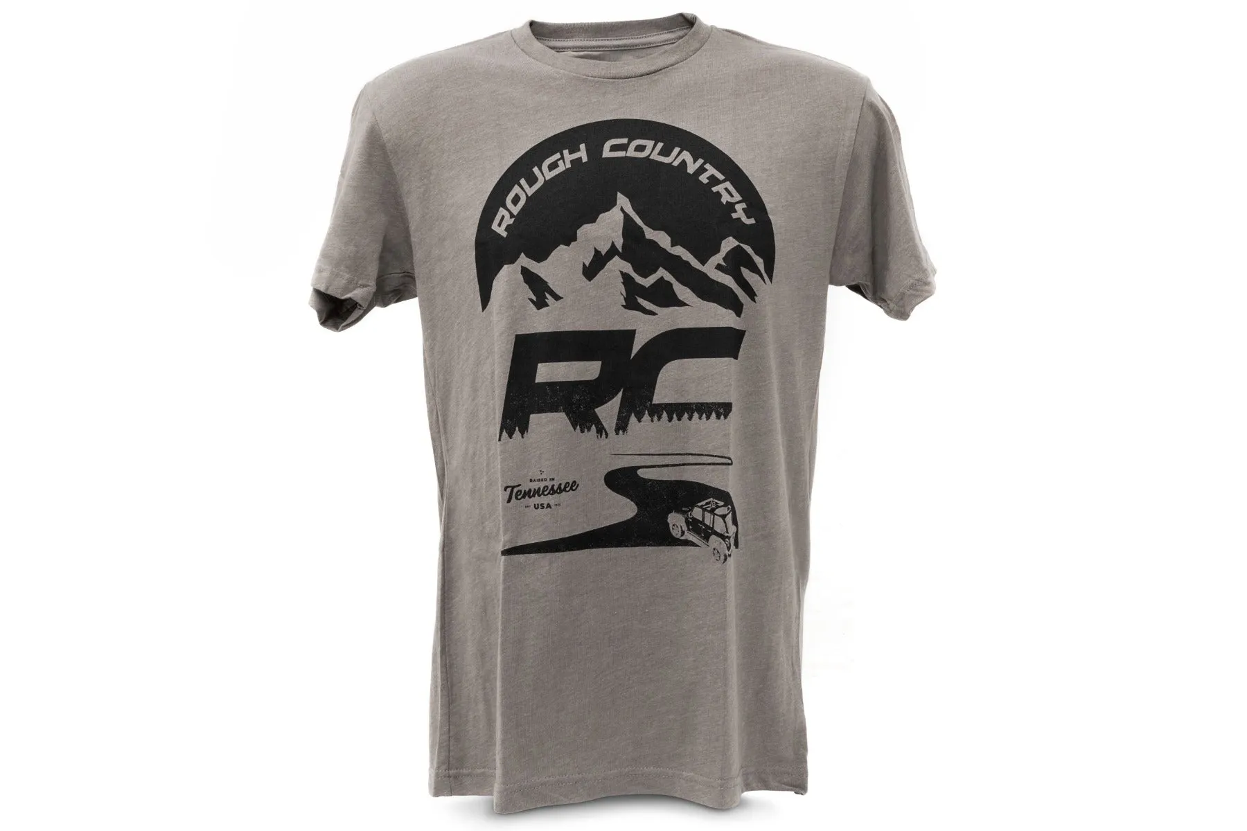 Rough Country T-Shirt - RC Mountains - Warm Gray - 3XL