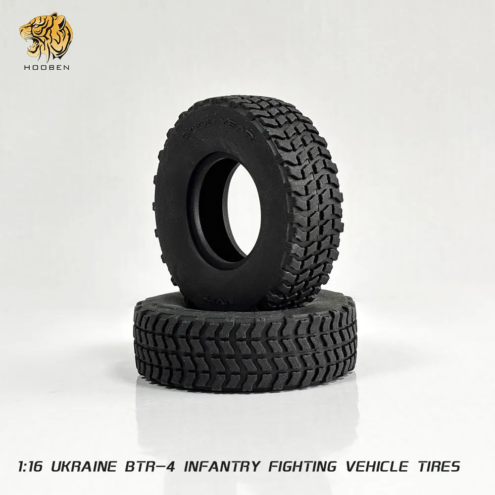 Rubber Tires for All Hooben Wheeled Armored Vehicles 1/16 BTR-4&M1126&HIMARS&OPEL& 1/10 FAUN SLT-56