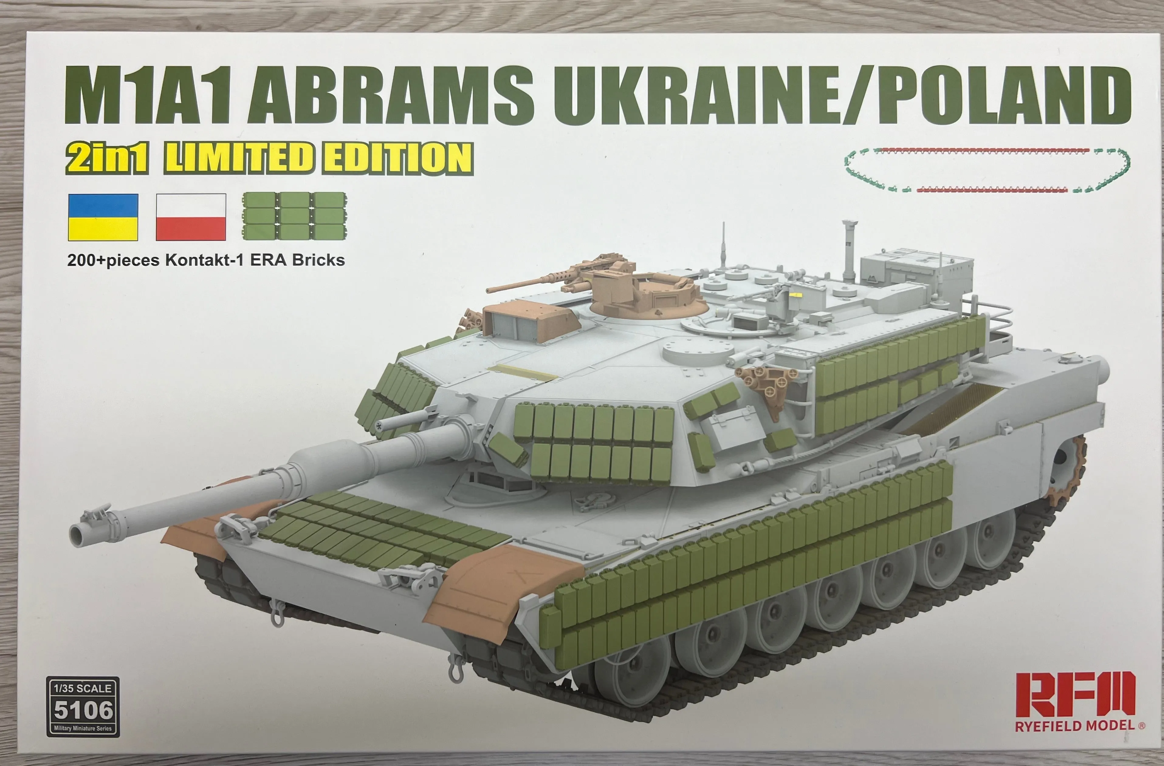 Rye Field Models #5106  M1A1 Abrams Ukraine/Poland Main Battle Tank