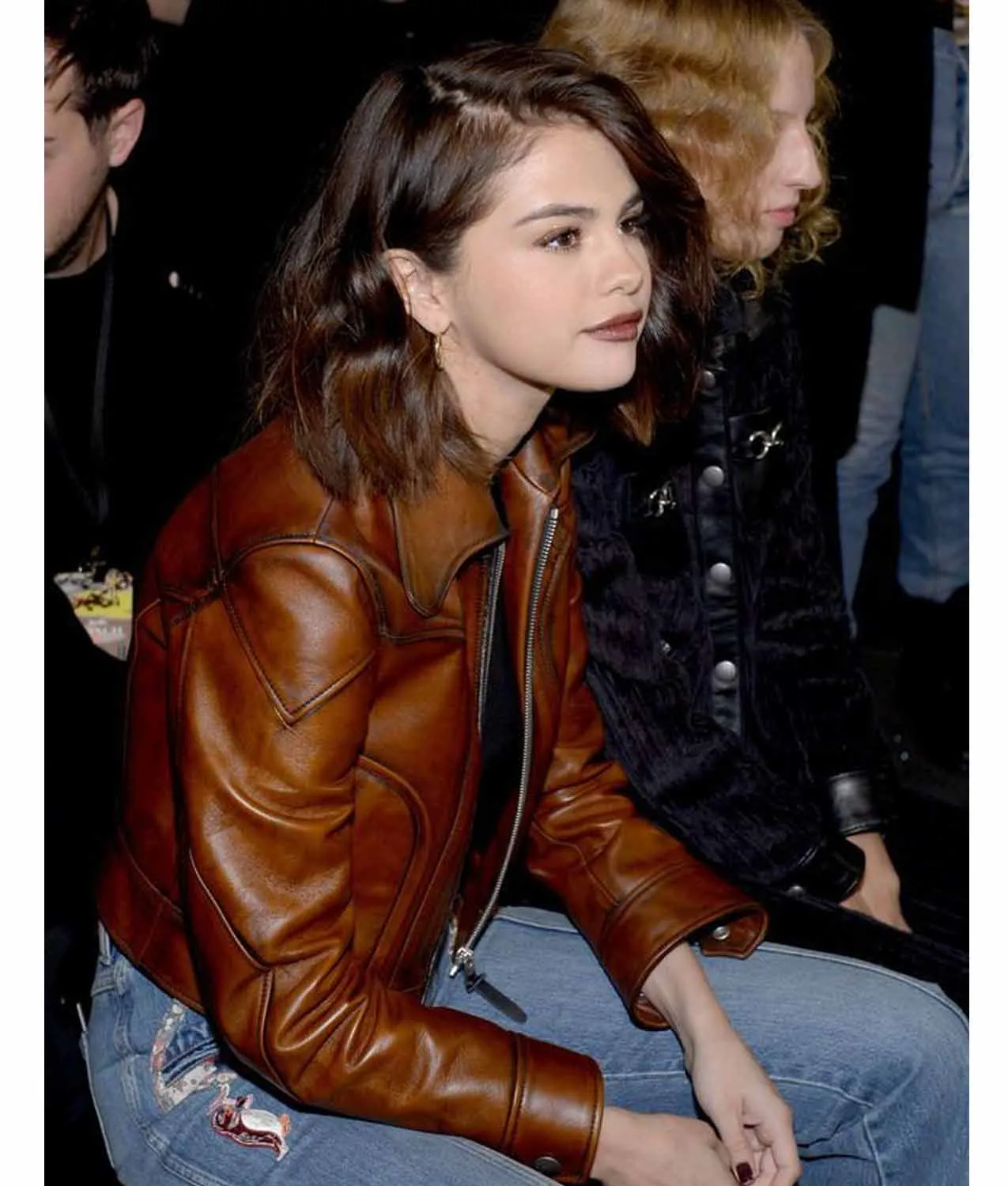 SELENA GOMEZ COACH SS18 LEATHER JACKET