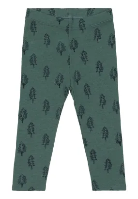 SGBPaula Baby Tree Uld Leggings - Dark Forest