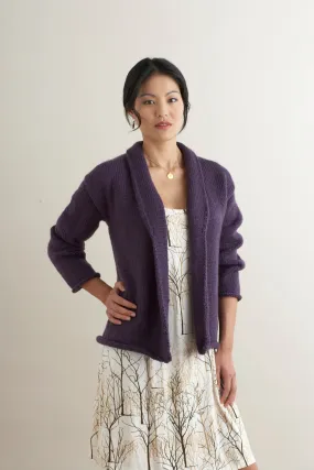 Shawl-Collared Cardigan (Knit)