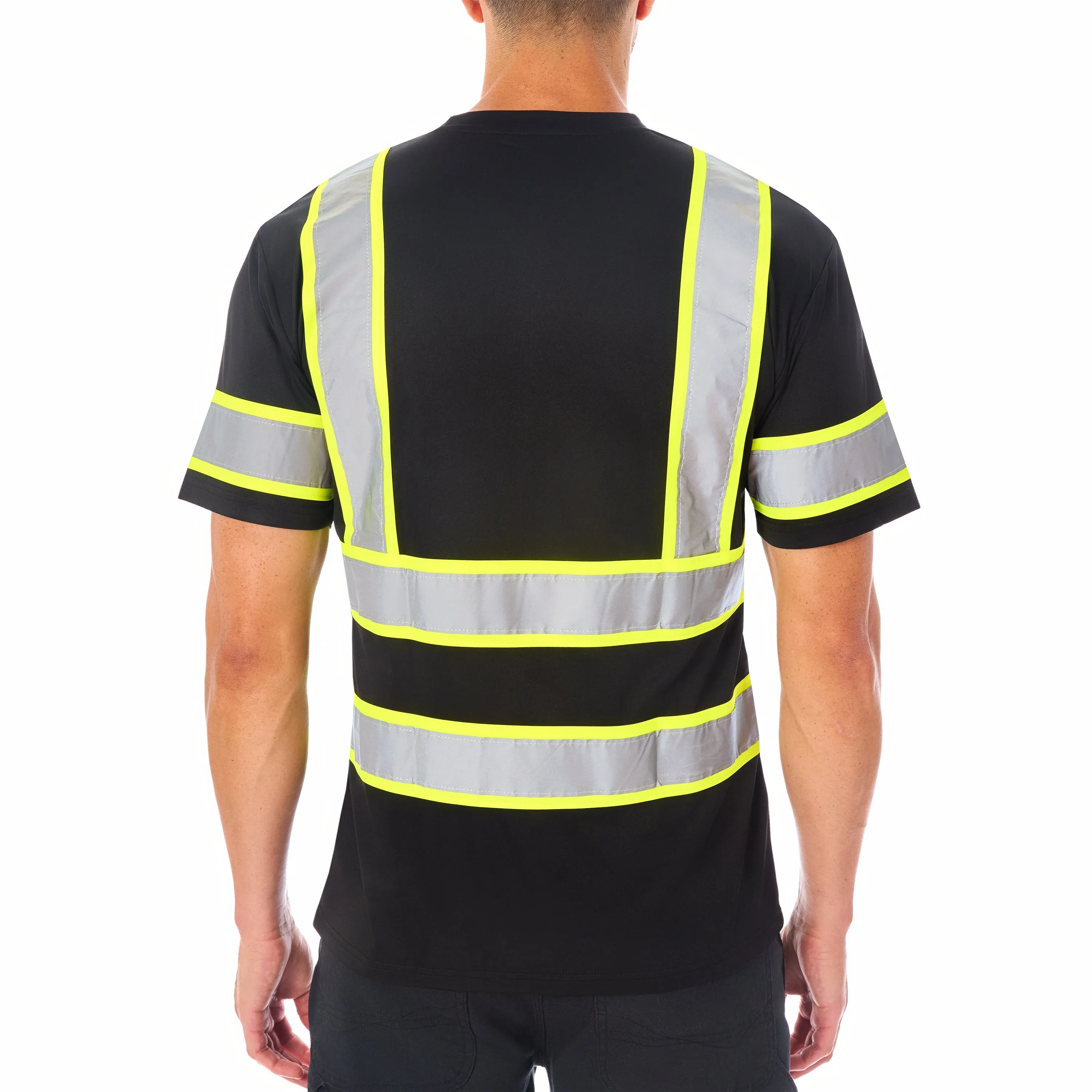 SHORT SLEEVE HIGH VISIBILITY REFLECTIVE SAFETY TEE