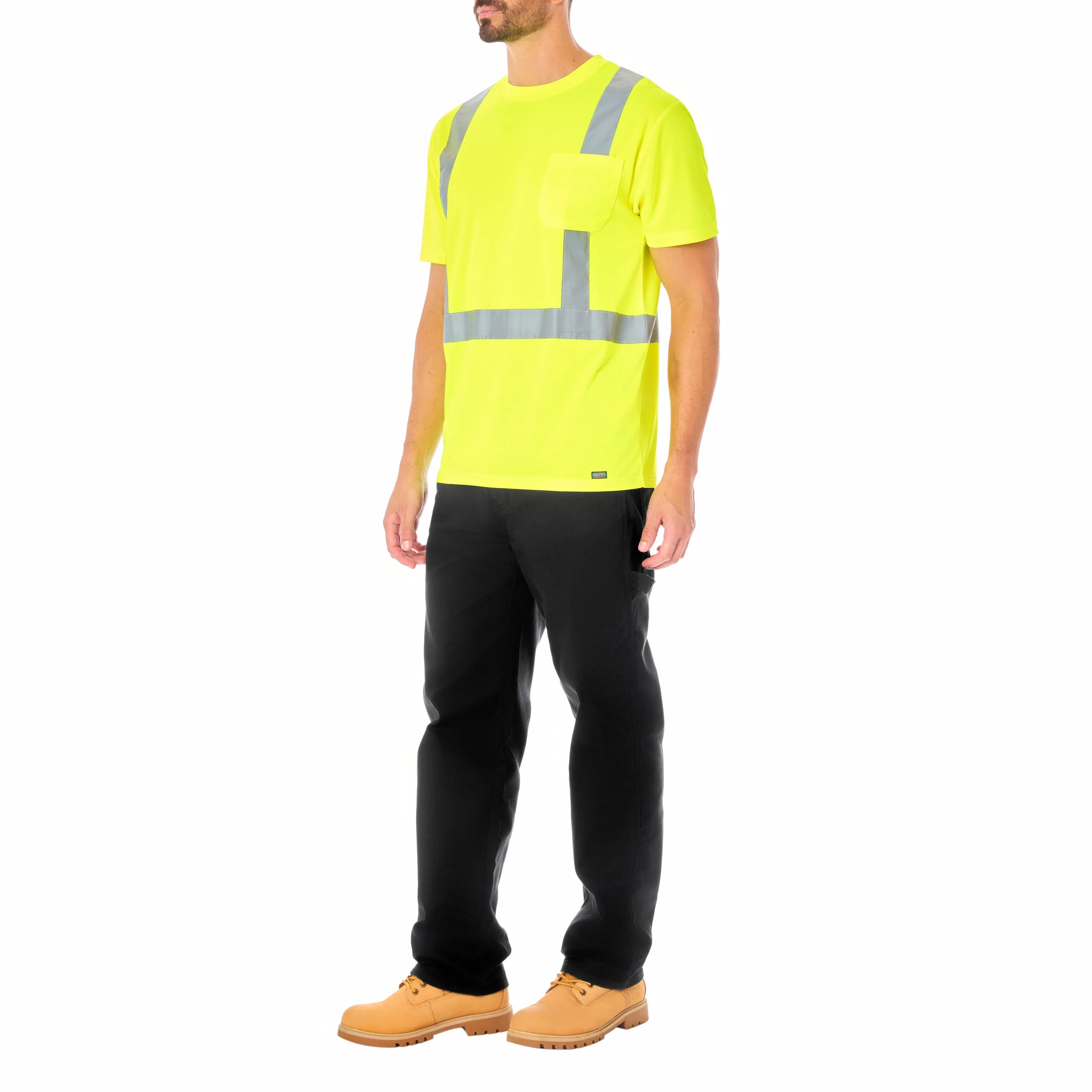 SHORT SLEEVE HIGH VISIBILITY REFLECTIVE SAFETY TEE