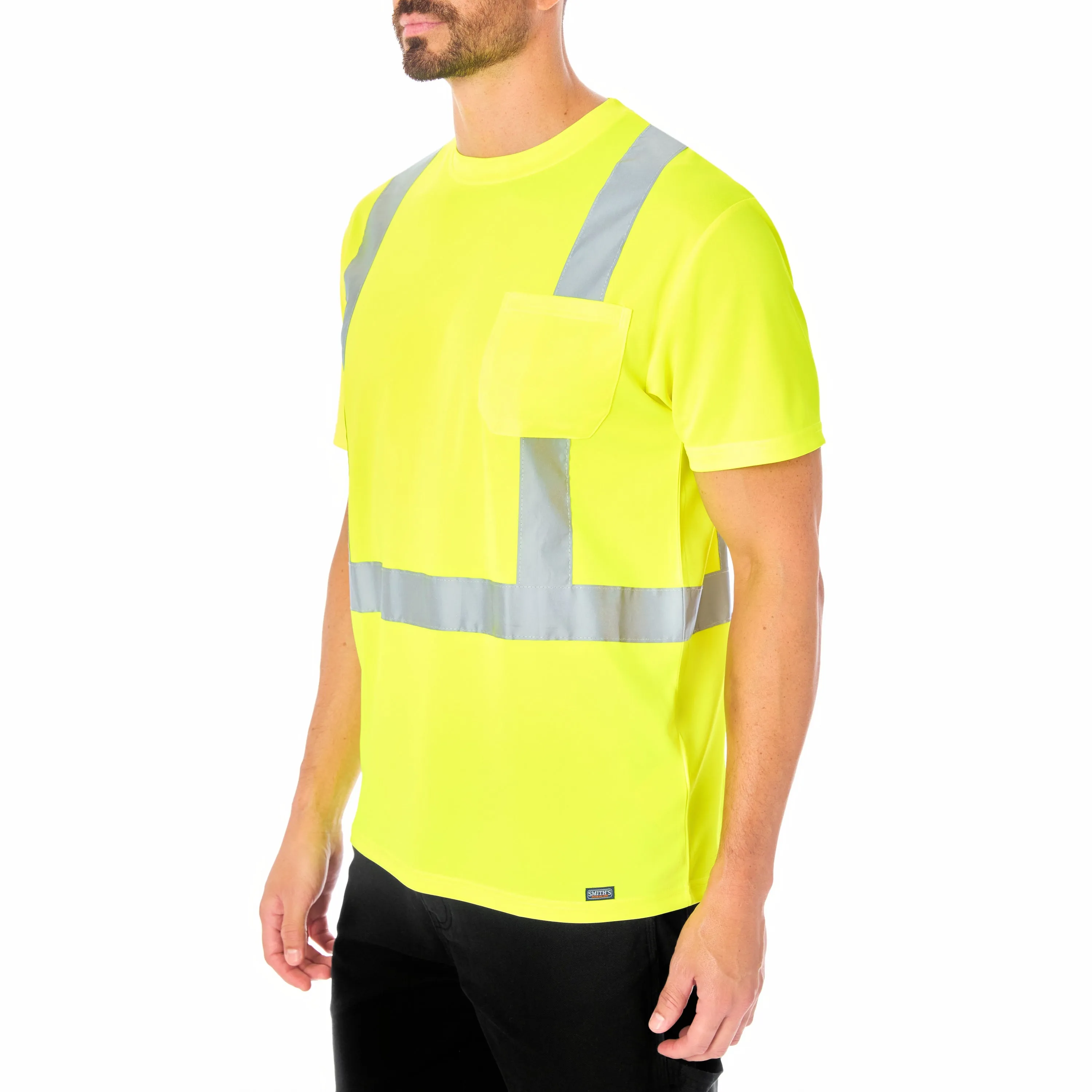 SHORT SLEEVE HIGH VISIBILITY REFLECTIVE SAFETY TEE