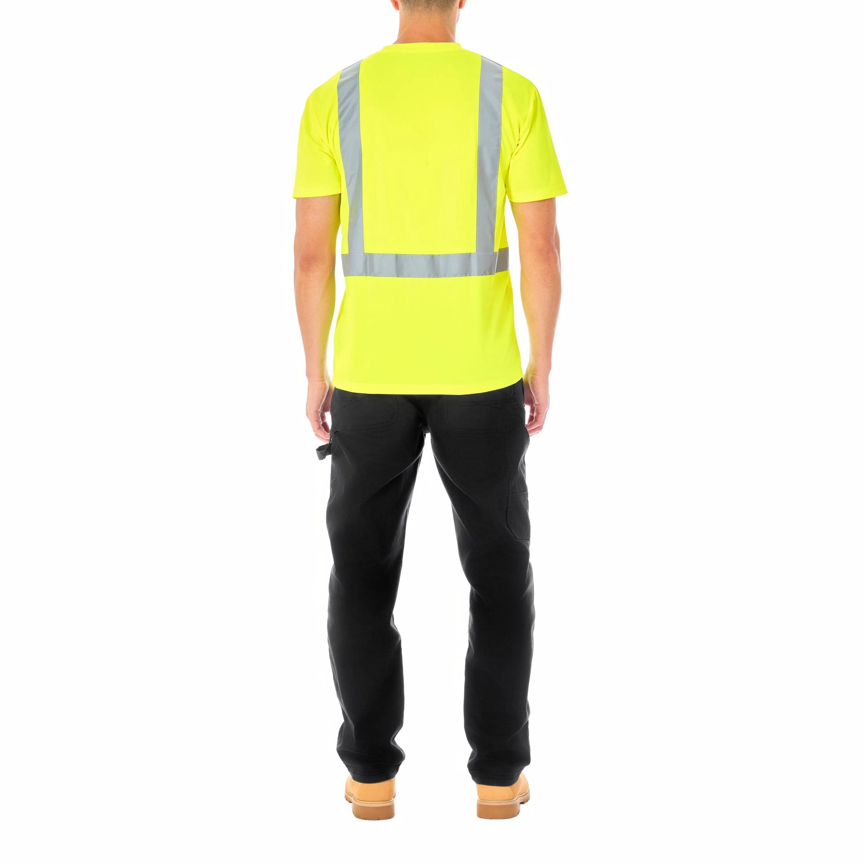 SHORT SLEEVE HIGH VISIBILITY REFLECTIVE SAFETY TEE