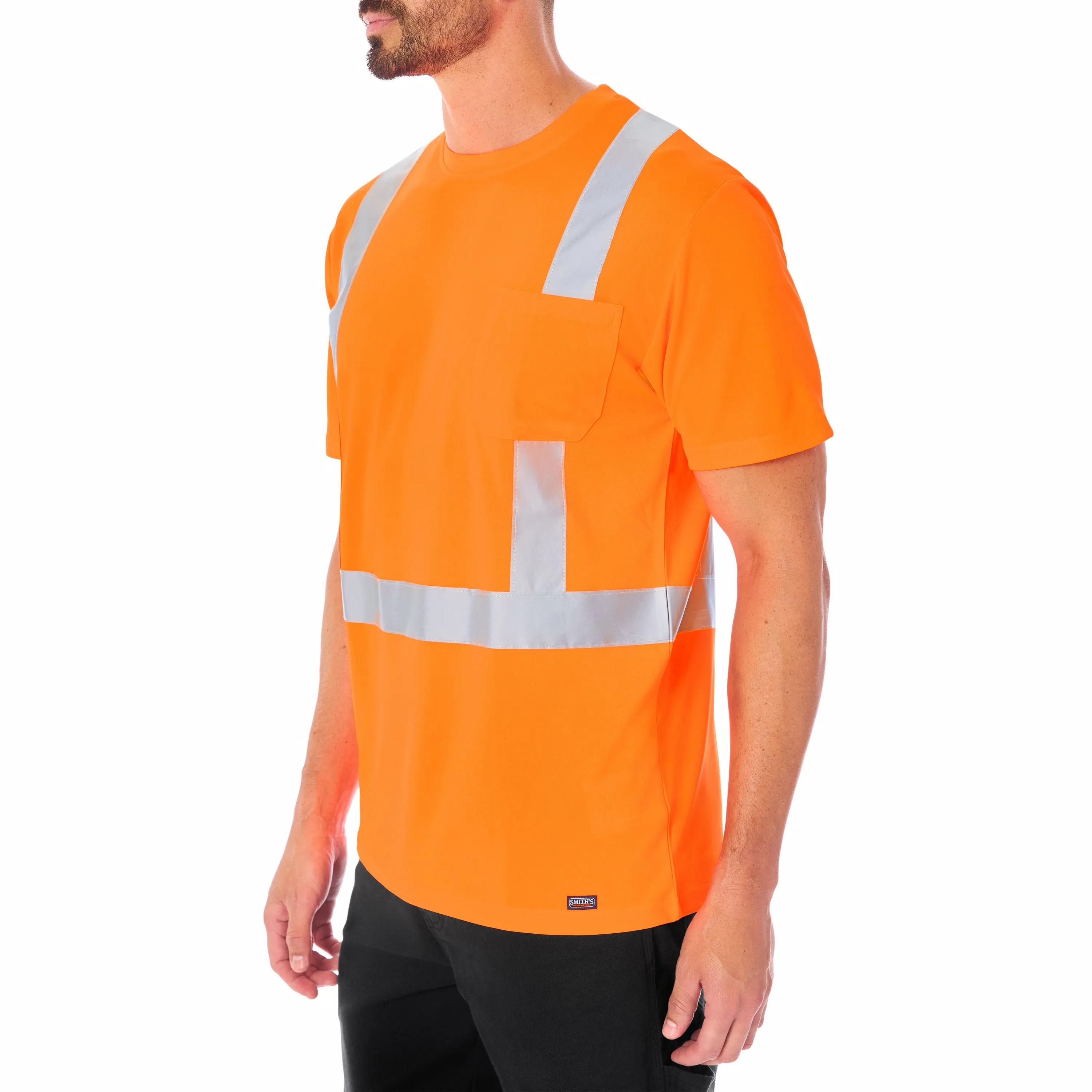 SHORT SLEEVE HIGH VISIBILITY REFLECTIVE SAFETY TEE