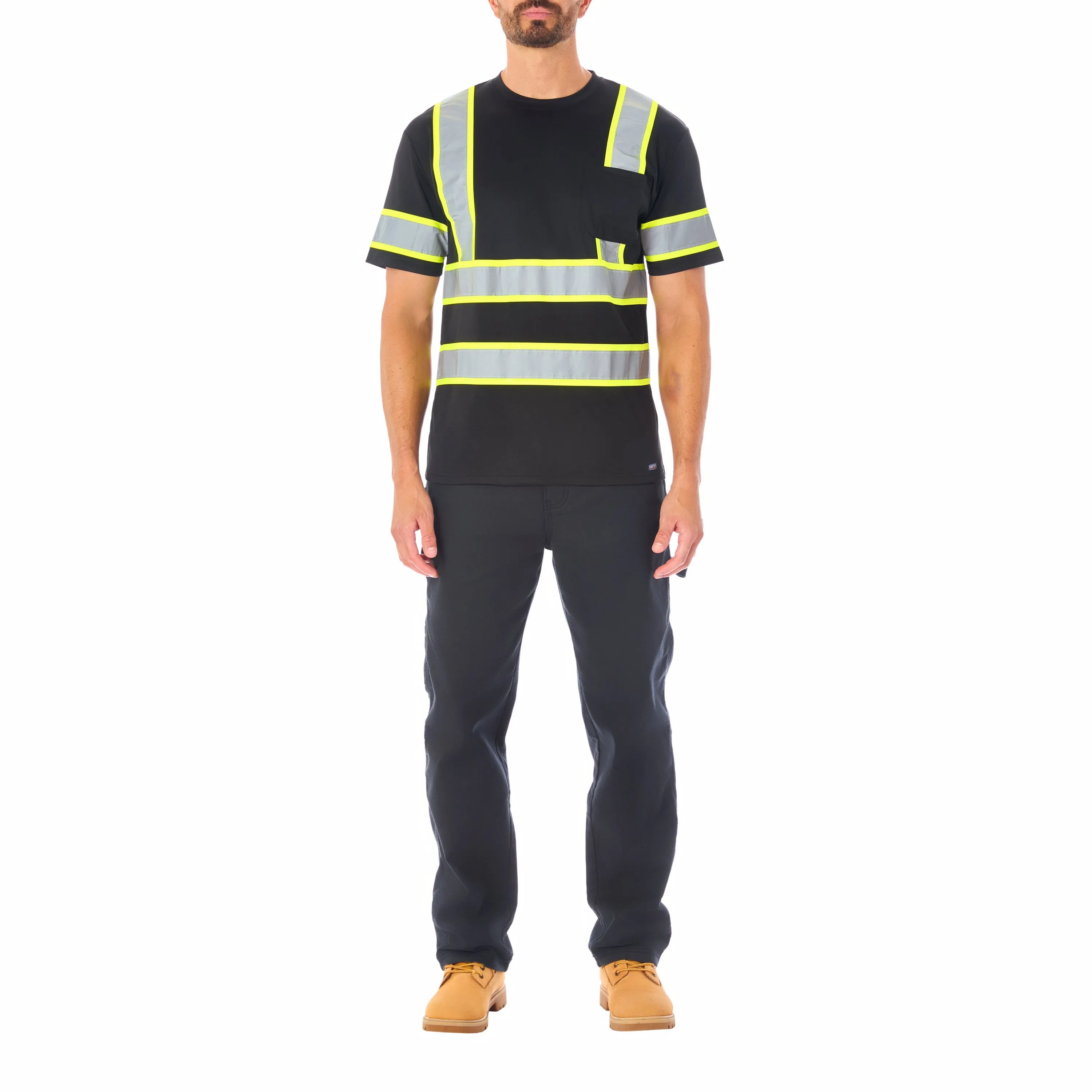 SHORT SLEEVE HIGH VISIBILITY REFLECTIVE SAFETY TEE