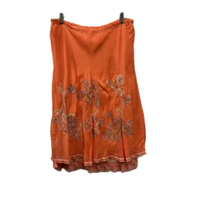 Skirt Midi By Johnny Was In Orange, Size: 12