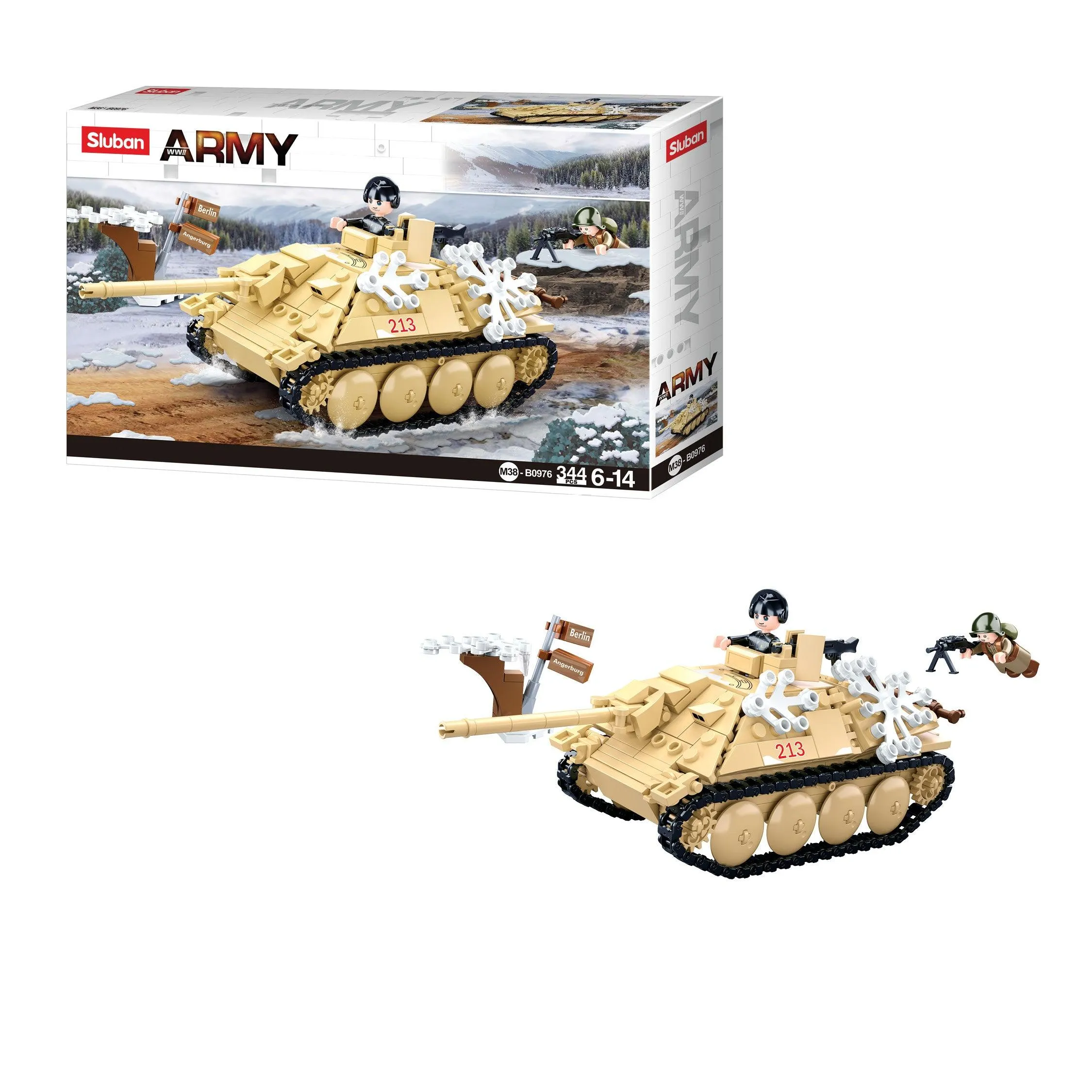 Sluban Tank Destroyer, Building Blocks For Ages 6 