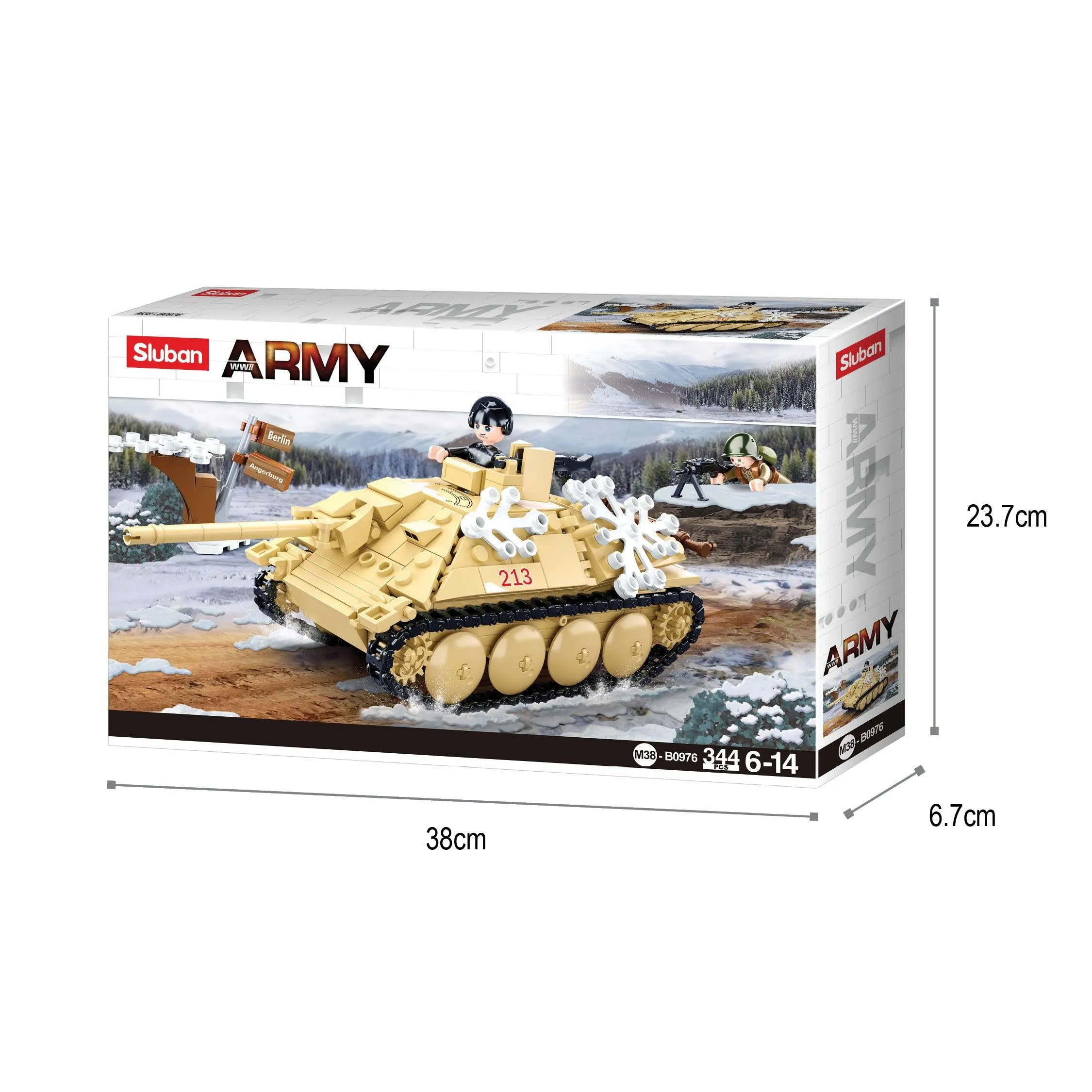 Sluban Tank Destroyer, Building Blocks For Ages 6 