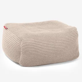 Small Footstool - Ellos Knitted Cream