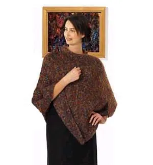 Split Collar Poncho Moonlight Mohair Version Pattern (Knit)