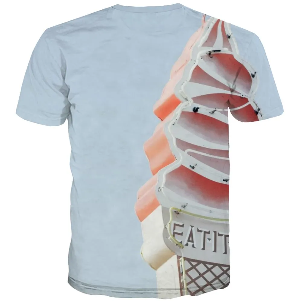 Sweet T shirts Men Gourmet Tshirts Casual Icecream Tshirts Cool Colourful T shirts Funny