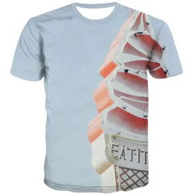 Sweet T shirts Men Gourmet Tshirts Casual Icecream Tshirts Cool Colourful T shirts Funny