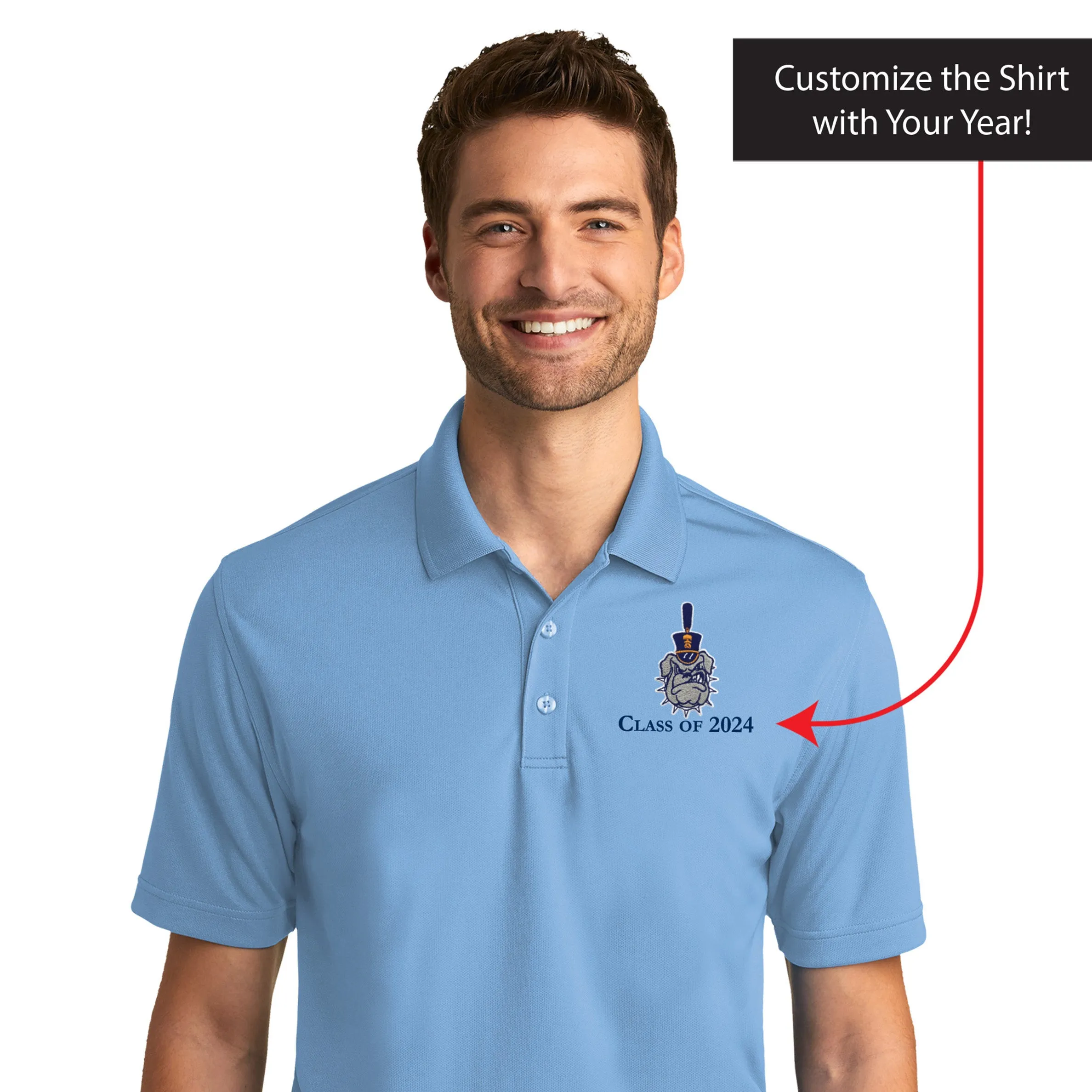 The Citadel, Spike, Customizable (Your Year), UV Micro-Mesh Polo Shirt