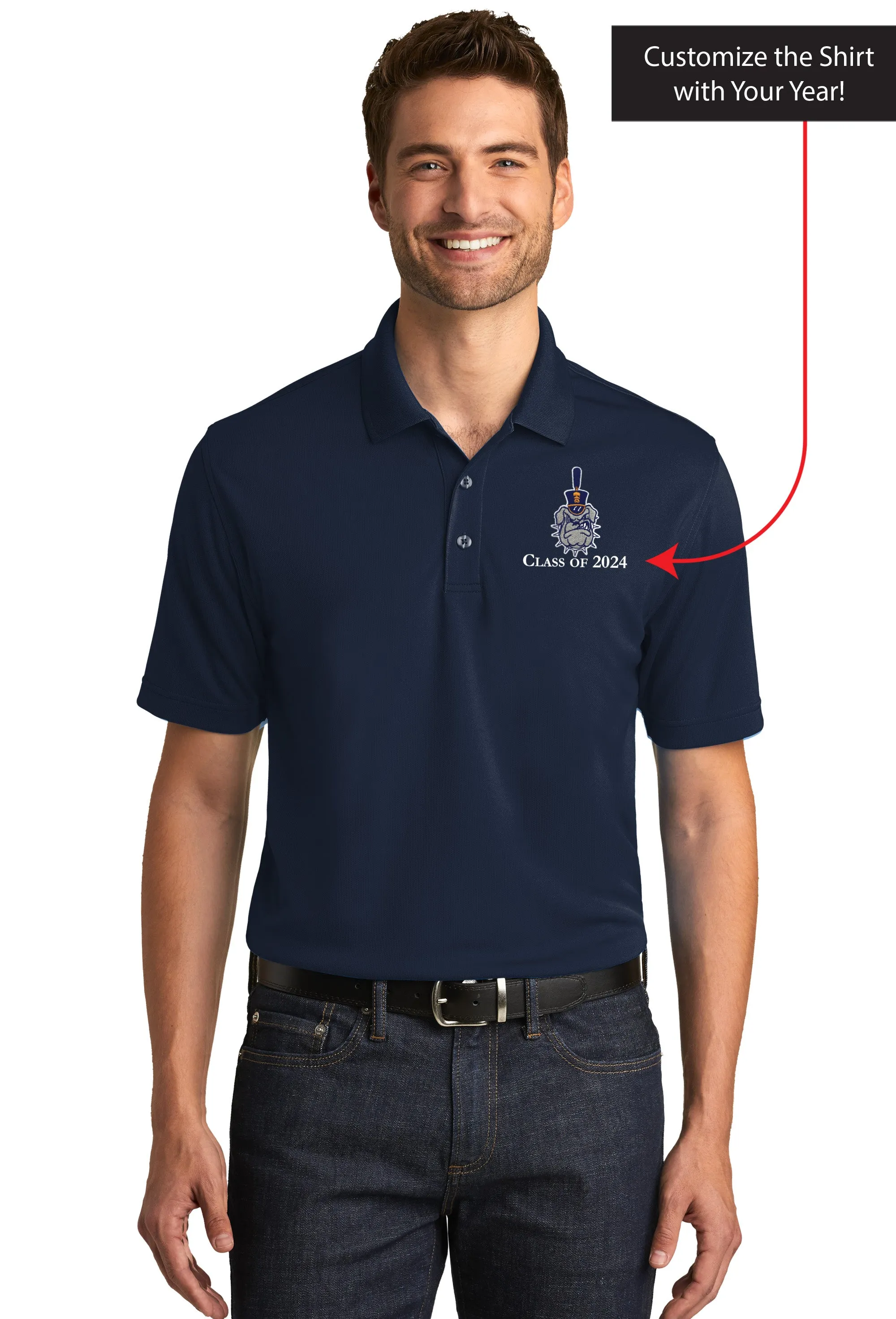 The Citadel, Spike, Customizable (Your Year), UV Micro-Mesh Polo Shirt