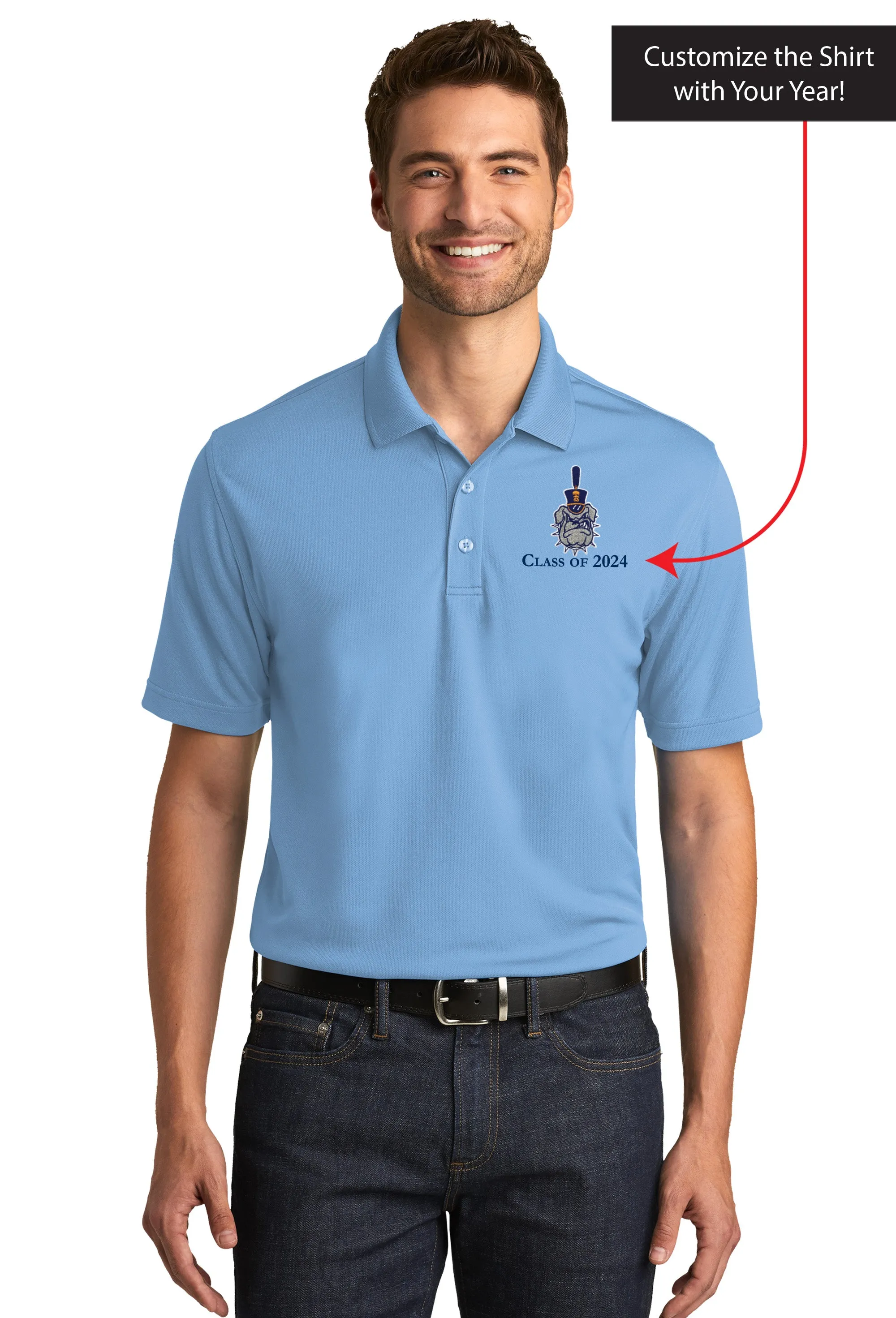 The Citadel, Spike, Customizable (Your Year), UV Micro-Mesh Polo Shirt