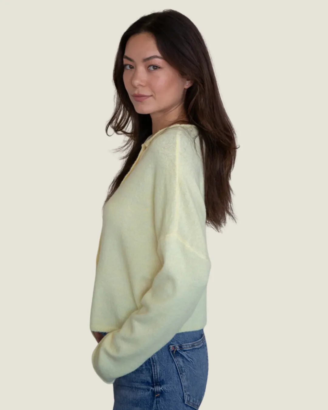 The Joyce: Butter Yellow Cardigan