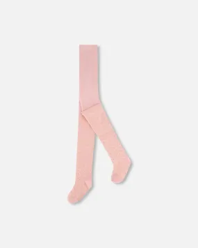 Tonal Jacquard Tights Light Pink