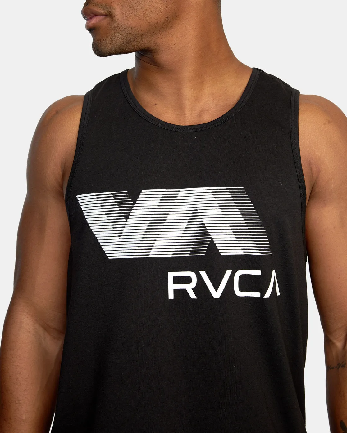 VA RVCA Blur Performance Tank Top - Black