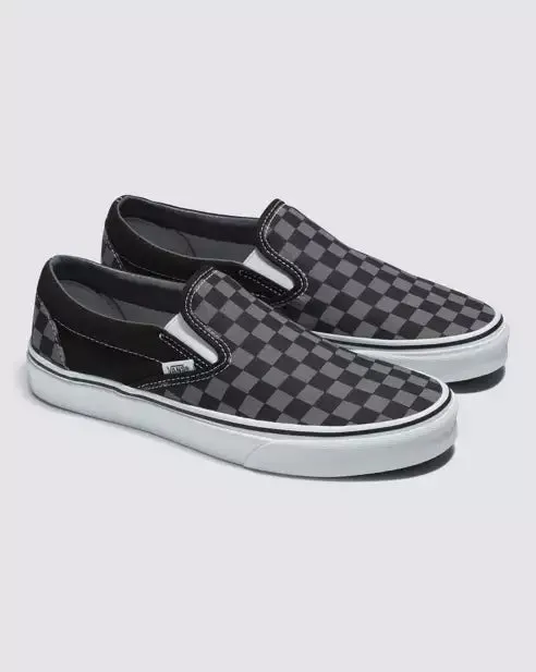 Vans Classic checkerboard slip on vn000eyeblk black & grey