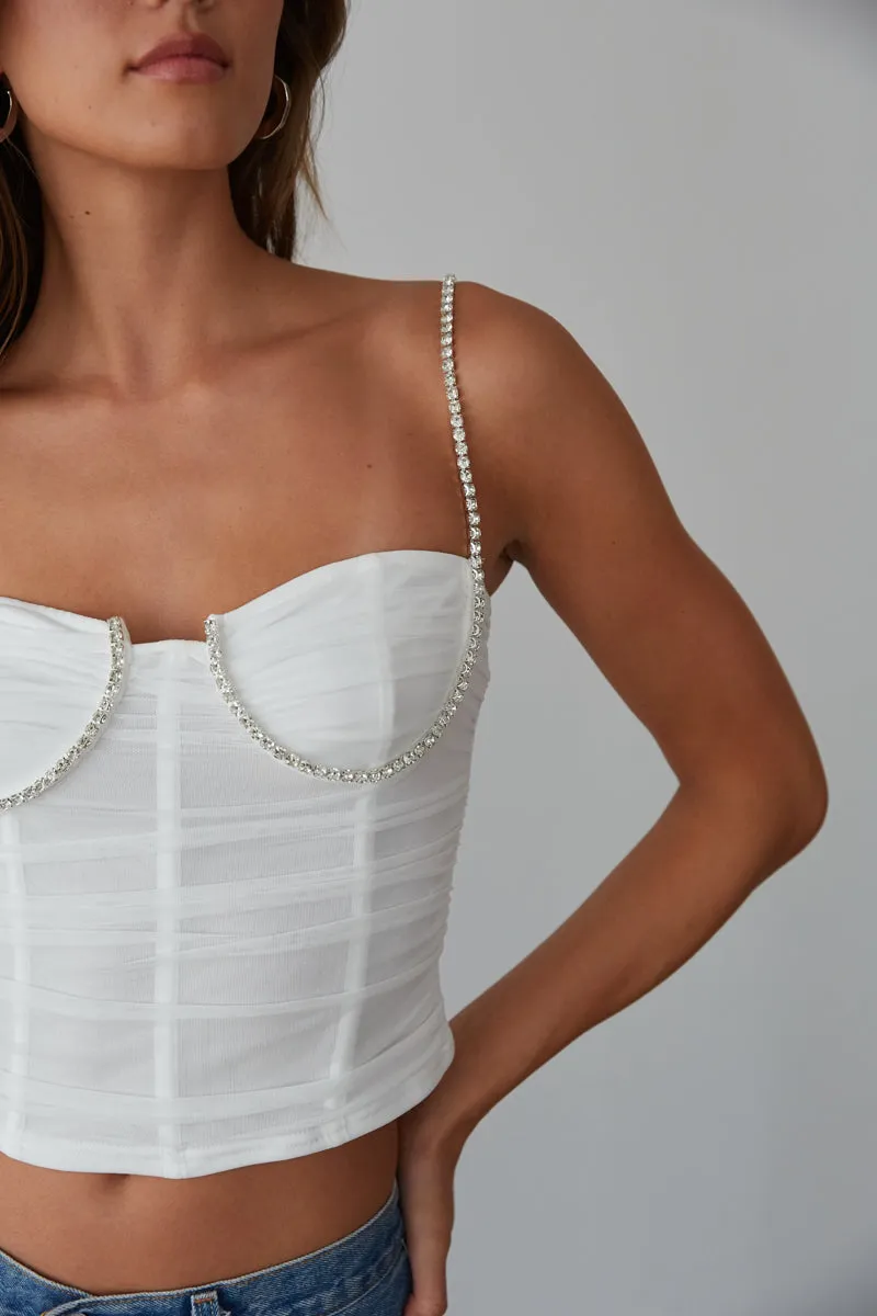 Vivianna Rhinestone Bustier Top