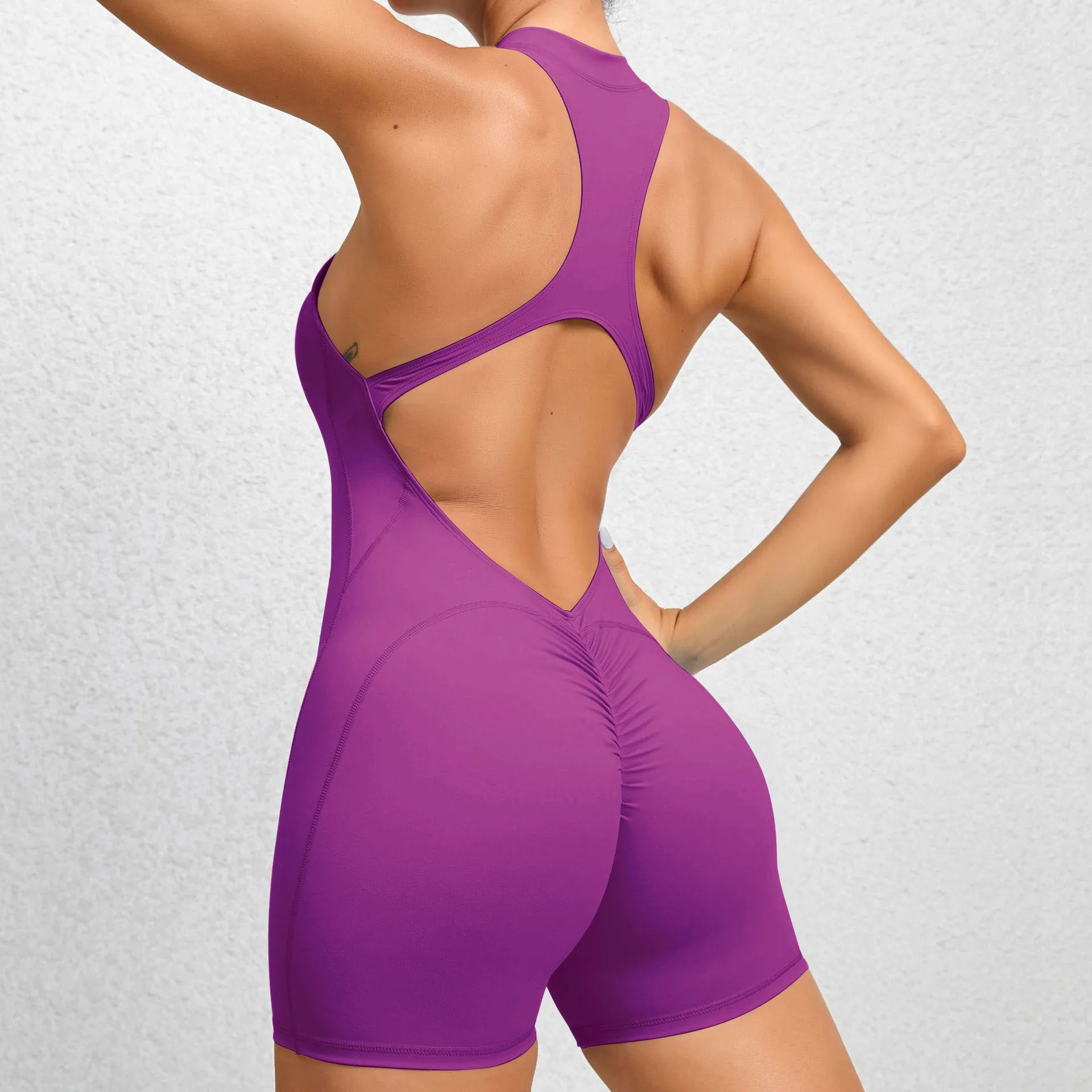 Zippered Fitness Jumpsuit